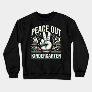 Kindergarten, Peace Out // Funny Last Day Of School Crewneck Sweatshirt